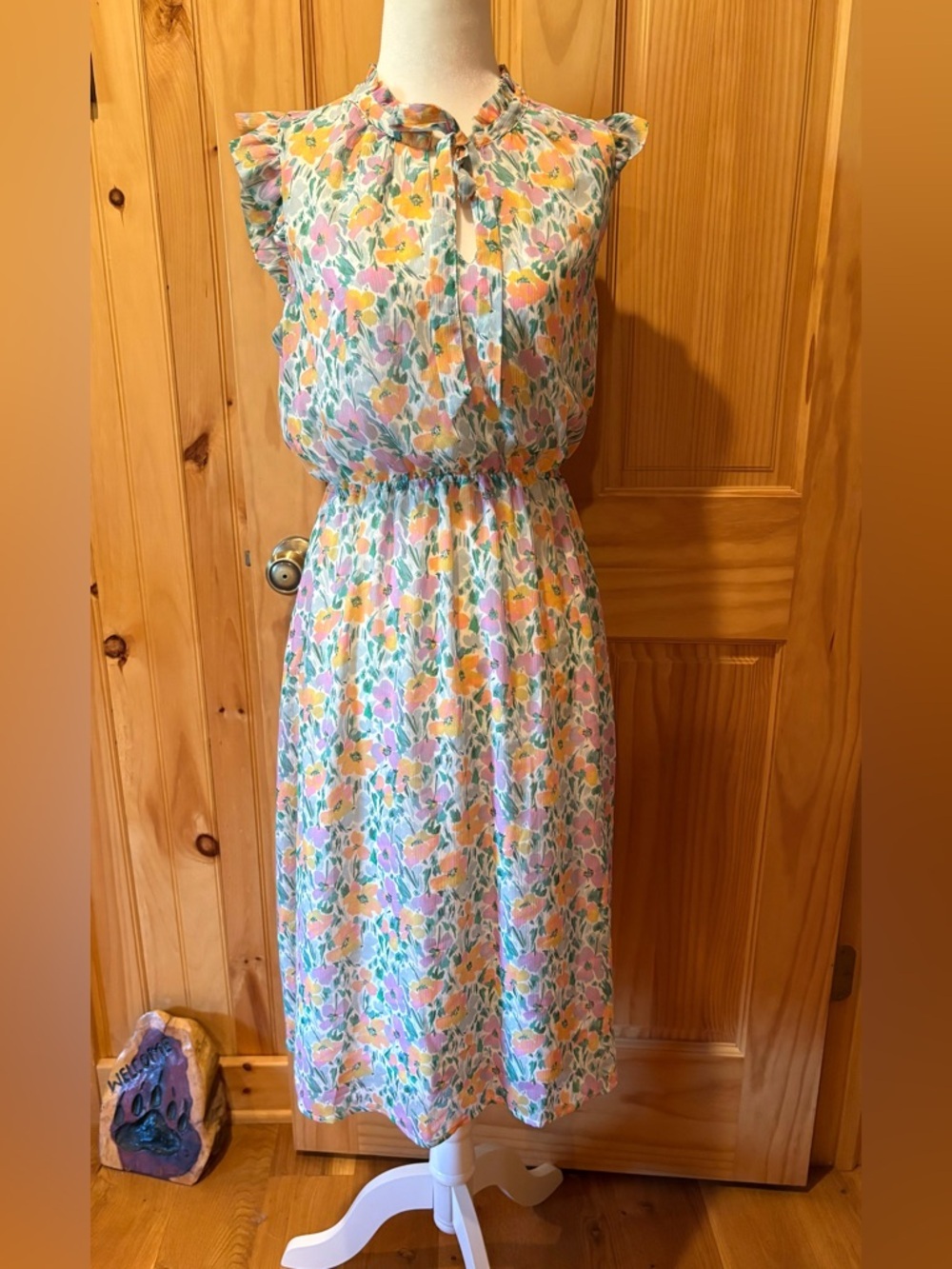Banana Republic dress Floral Chiffon Ruffle Midi Dress women’s MP